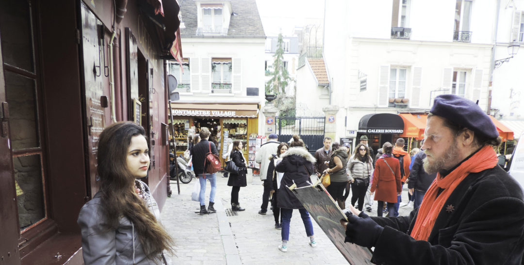 Live painting in Montmartre