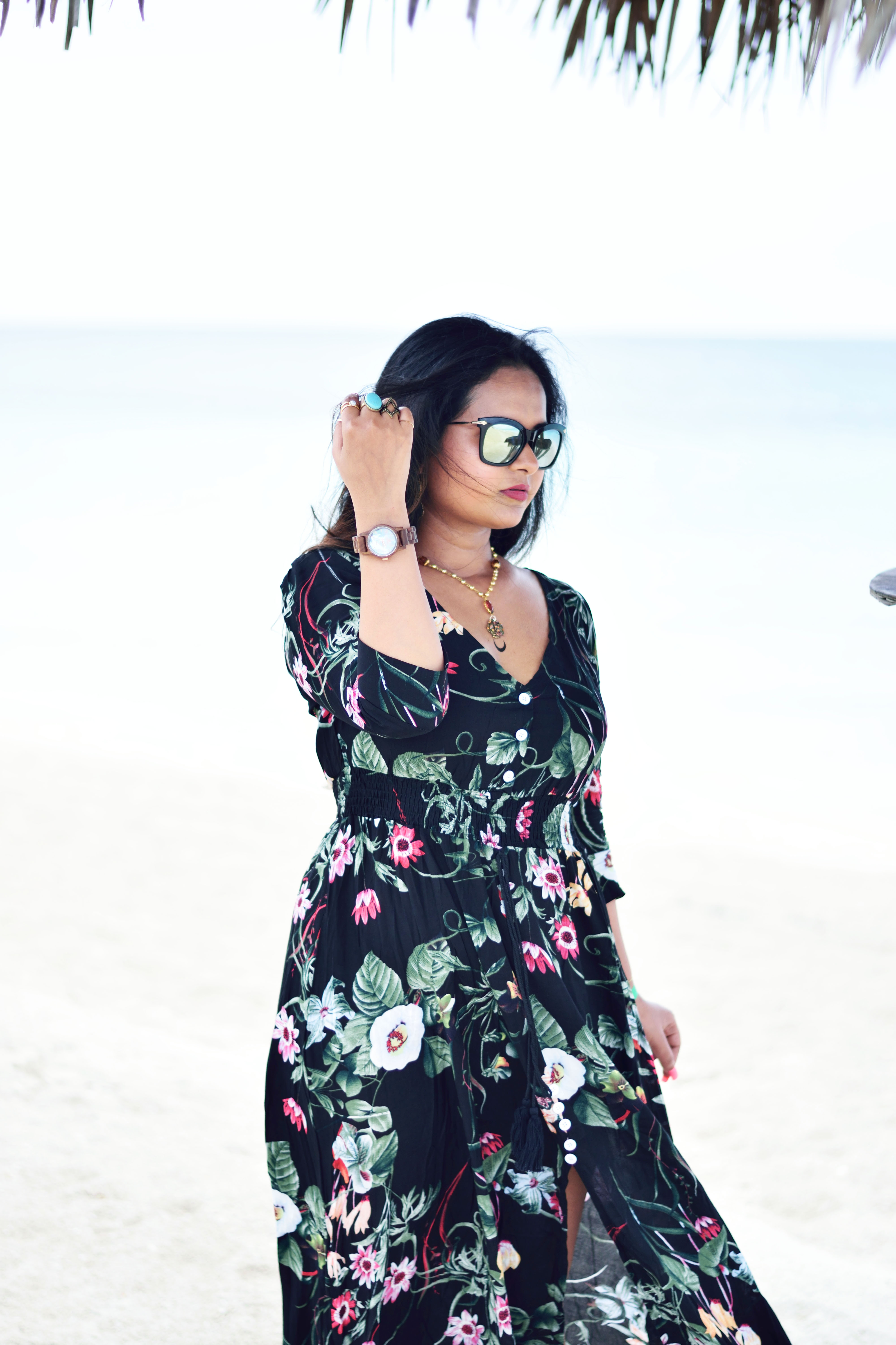 Black Floral Boho Dress from JustFashionNow - The Perfect Boho Look